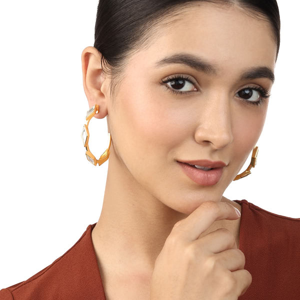 isharya Lumen Mirror Hoop Earrings Earrings