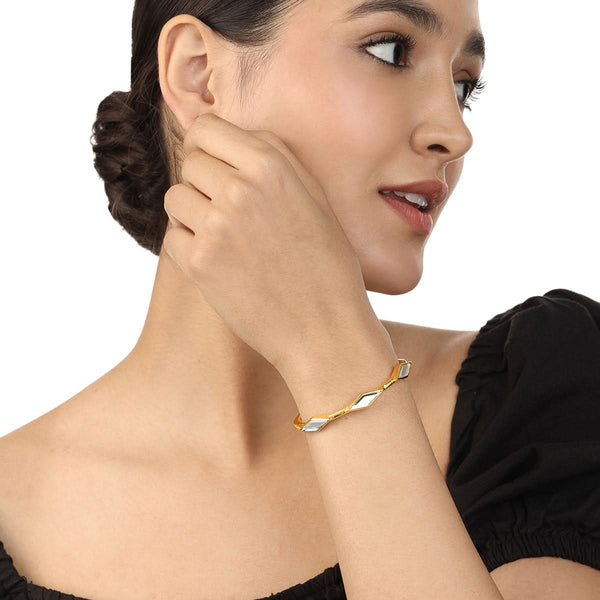 Isharya Lumen Rhombus Mirror Bracelet Cuff M