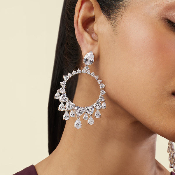 isharya Lunar Elegance Moon Baalis Earrings