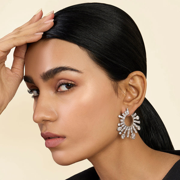 Isharya Luxe Indian Front Back Earrings Earrings
