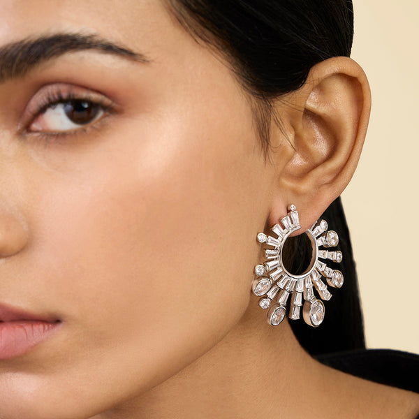 isharya Luxe Indian Front Back Earrings Earrings