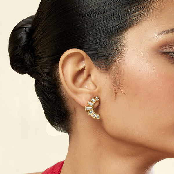 isharya Luz Mirror Studs Earring