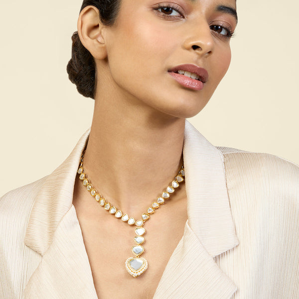 Isharya Maharani Mirror Y Necklace Necklaces