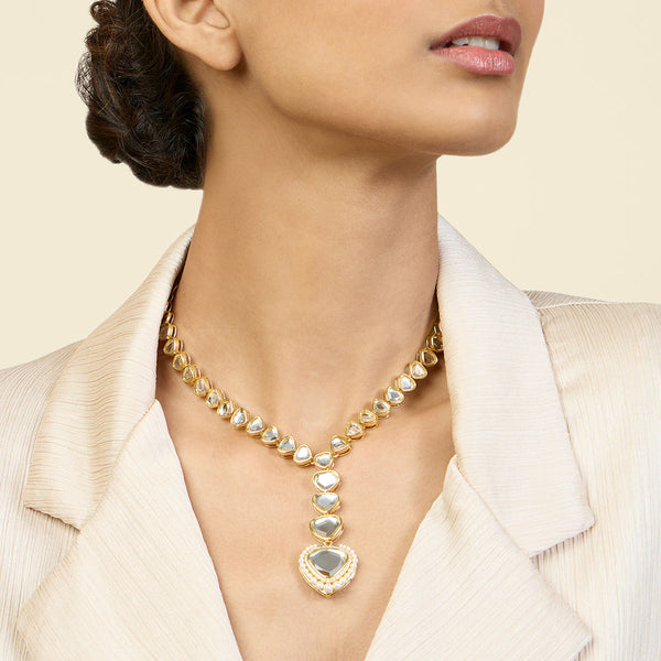 isharya Maharani Mirror Y Necklace Necklaces