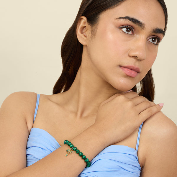 Isharya Malachite Palm Bracelet Bracelets