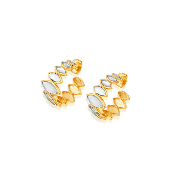Isharya Marquis Mirror Mini Hoop Earrings Earrings