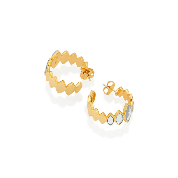 Isharya Marquis Mirror Mini Hoop Earrings Earrings