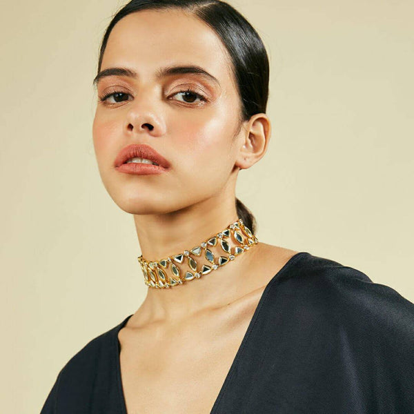 isharya Marquise Mirror Choker Choker