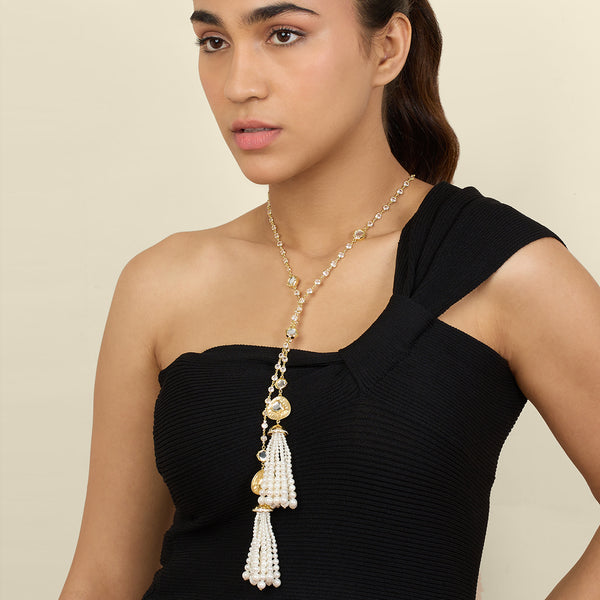 Isharya Mehrunisa Tassel Necklace Necklaces
