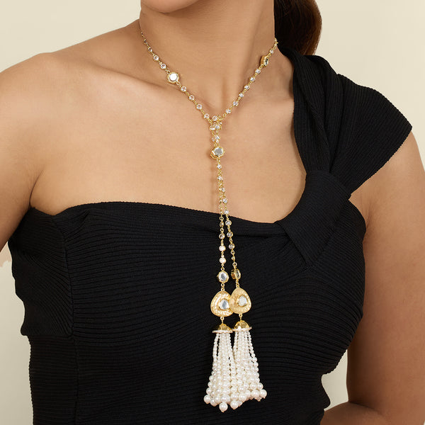 isharya Mehrunisa Tassel Necklace Necklaces