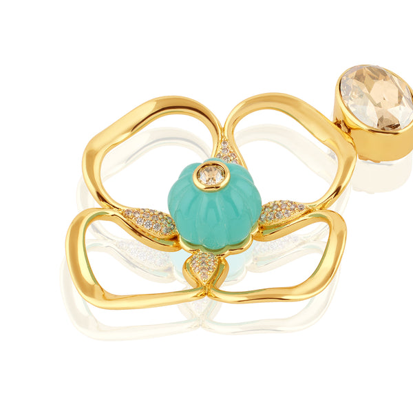 Isharya Midnight Bloom Dangler Earrings Earrings