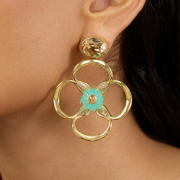 isharya Midnight Bloom Dangler Earrings Earrings