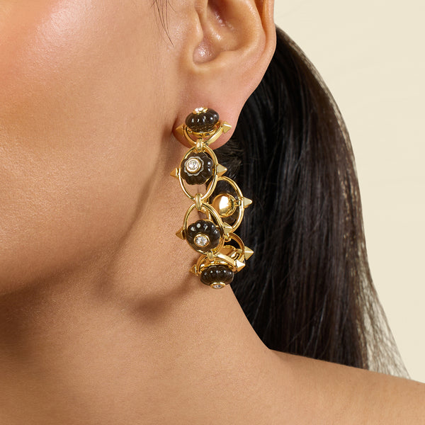 isharya Midnight Bloom Hoop Earrings Earrings