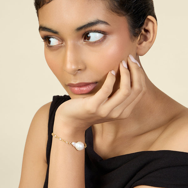 Isharya Mini Festive Pearl Bolo Bracelet Bracelets