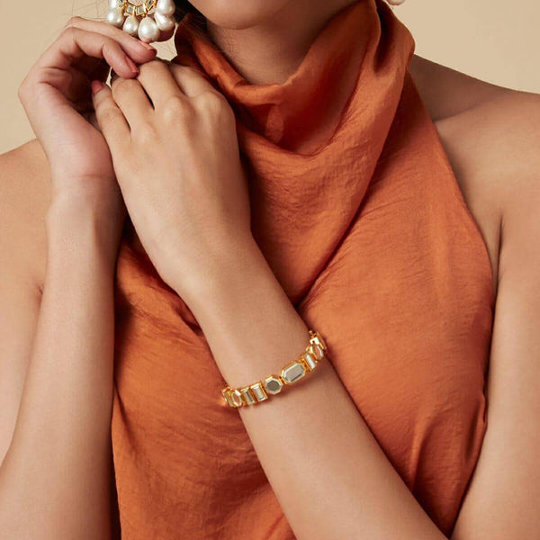 Isharya Mirror Bolo Tennis Bracelet Bracelets Gold