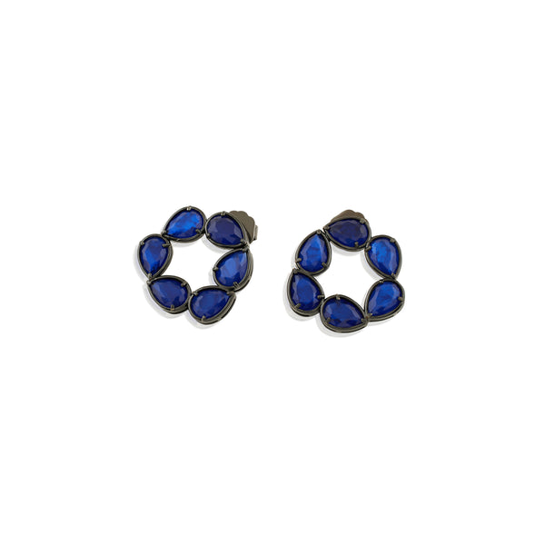Isharya Navy Muse Stud Earrings Earrings