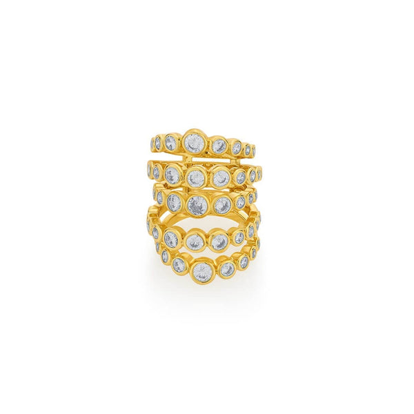 Isharya Nazm CZ Multi-band Cocktail Ring Rings 5