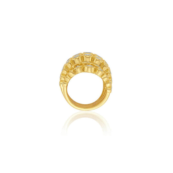 Isharya Nazm CZ Multi-band Cocktail Ring Rings 5