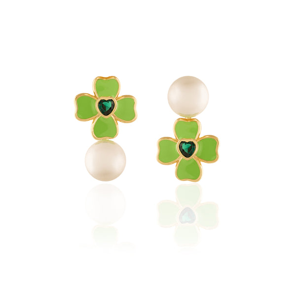 Isharya Neon Clover Earrings Earrings