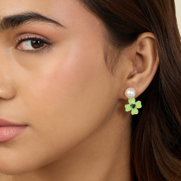 Isharya Neon Clover Earrings Earrings