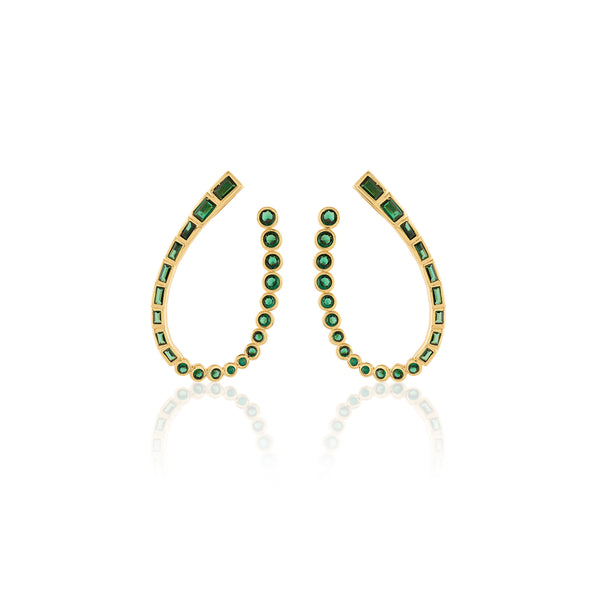 Isharya Neon Crystal Front Back Earrings Earrings