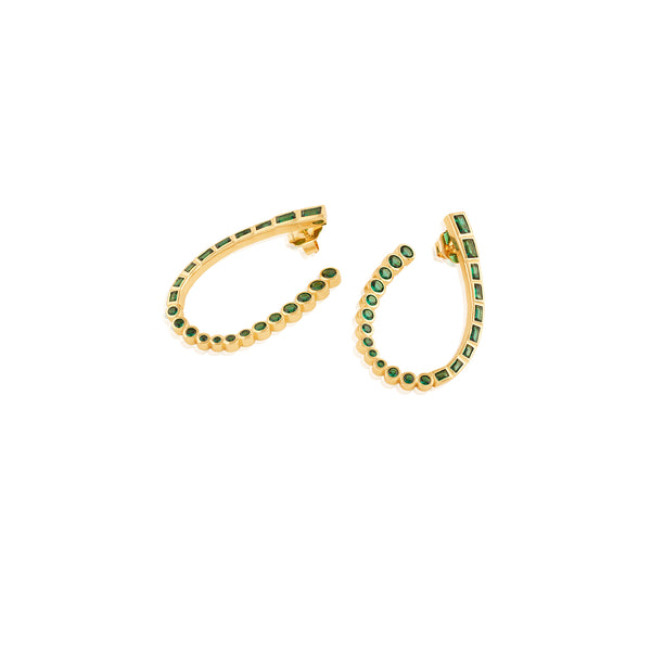 Isharya Neon Crystal Front Back Earrings Earrings