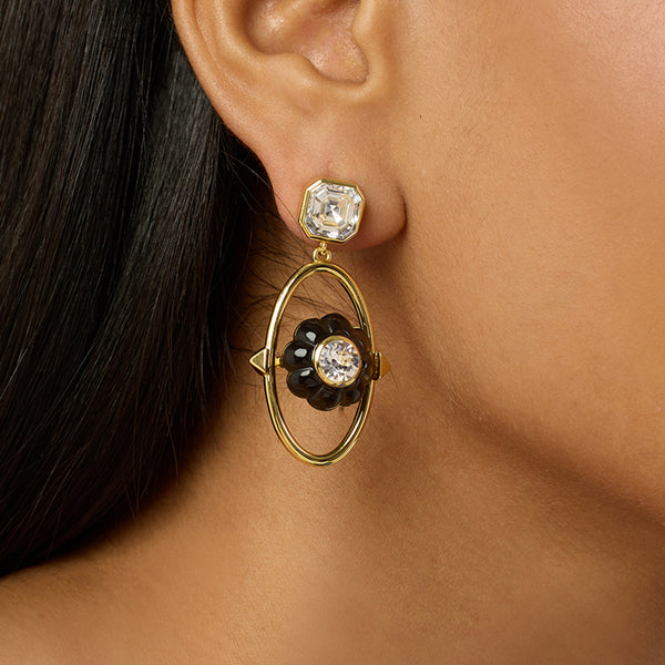 isharya Noir Flora Dangler Earrings Earrings