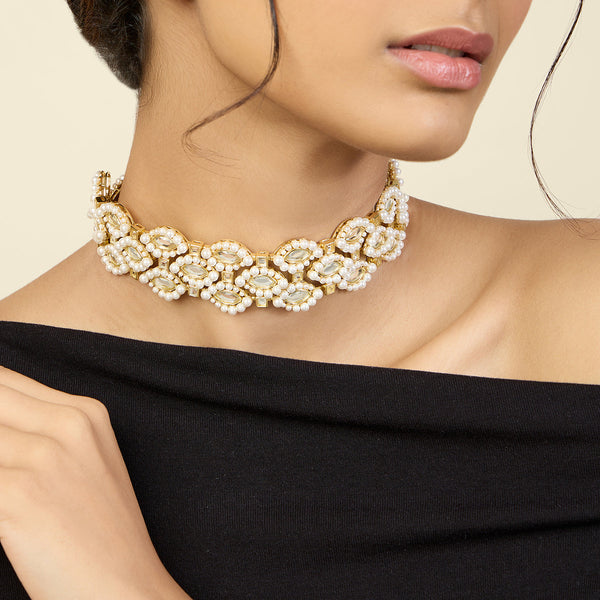 isharya Noor Wide Choker Necklaces