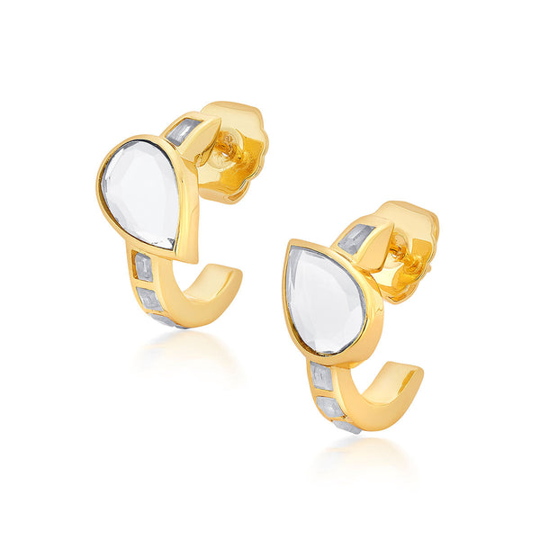 Isharya Nuit Mirror Huggies Earrings