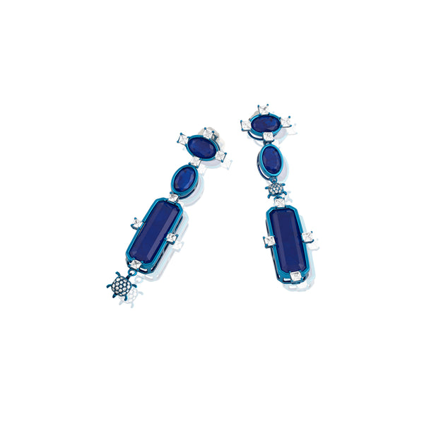 Isharya Oceana Blue Danglers Earrings