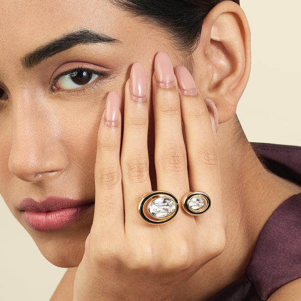 isharya Oceanus Two Head Ring Rings