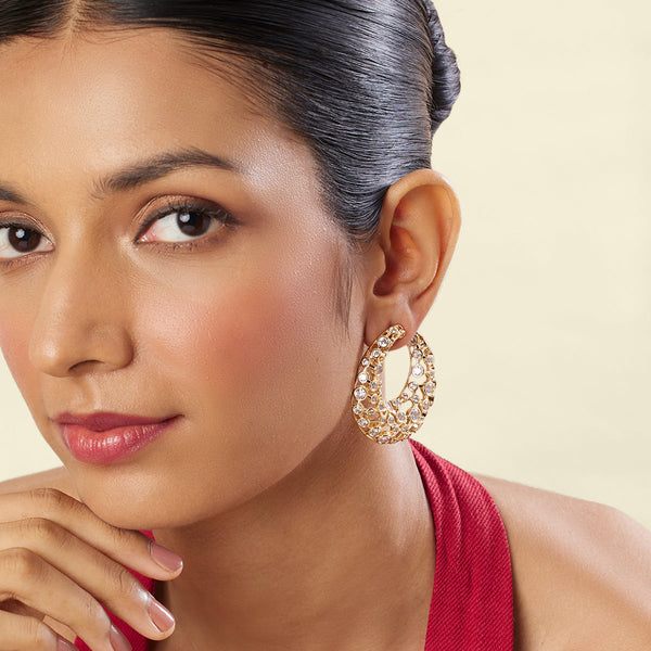 Isharya Ouro Statement Hoops Earring