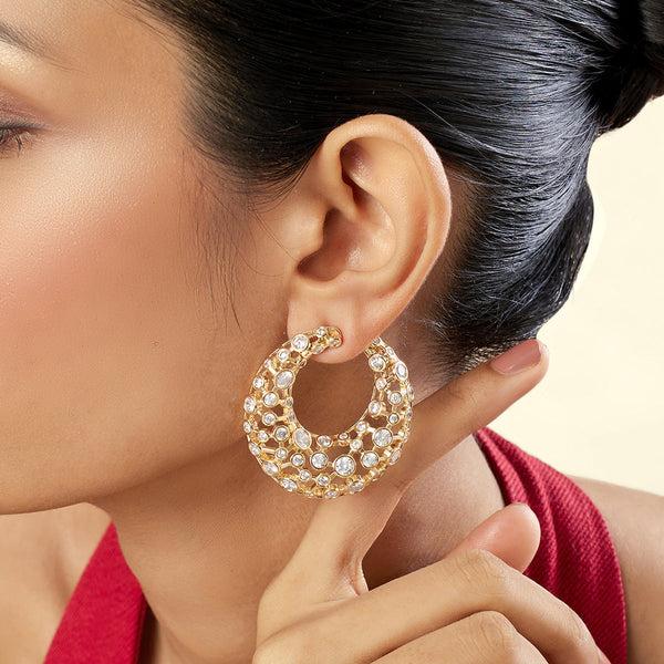 isharya Ouro Statement Hoops Earring