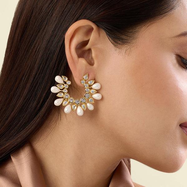 isharya Paradise Dew Pearl Hoop Earrings Earrings