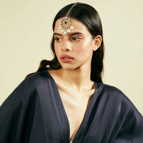 isharya Pearl Gold Maang Tikka Maang Tikka