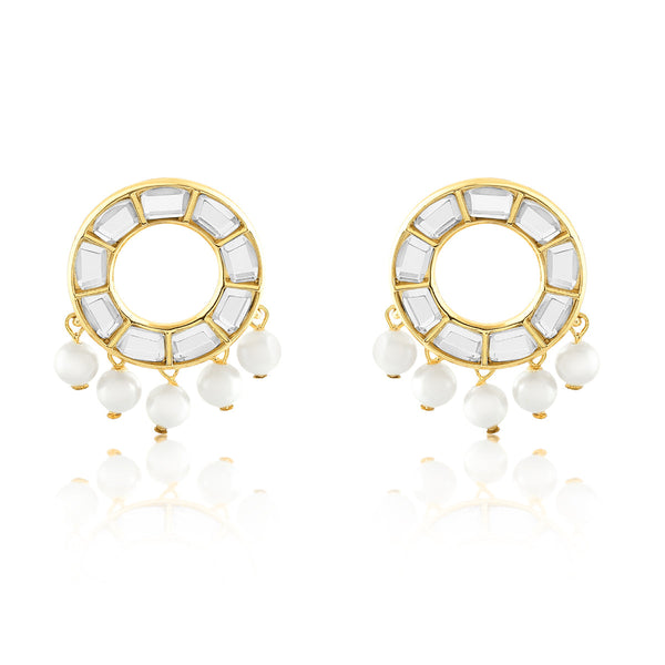 isharya Perla Chandbali Earrings Earrings Gold
