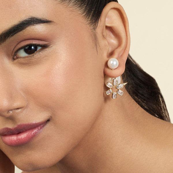 isharya Punk Tennis Danglers Earrings