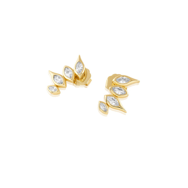 Isharya Punk Tennis Ear Climbers Earrings
