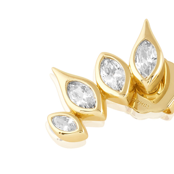 Isharya Punk Tennis Ear Climbers Earrings