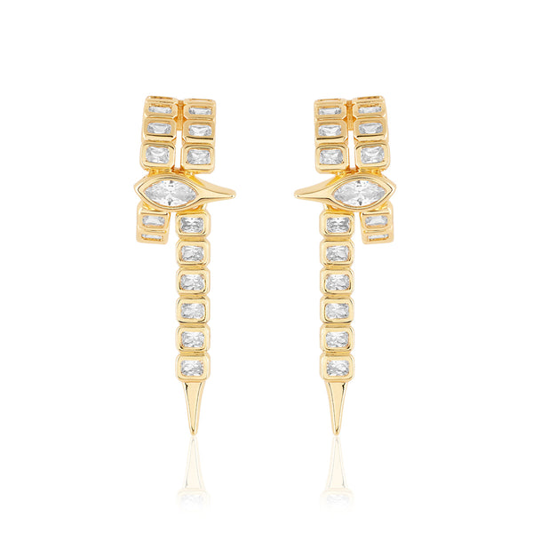 Isharya Punk Tennis Hoop Danglers Earrings