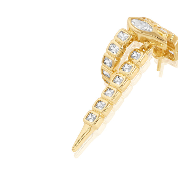 Isharya Punk Tennis Hoop Danglers Earrings