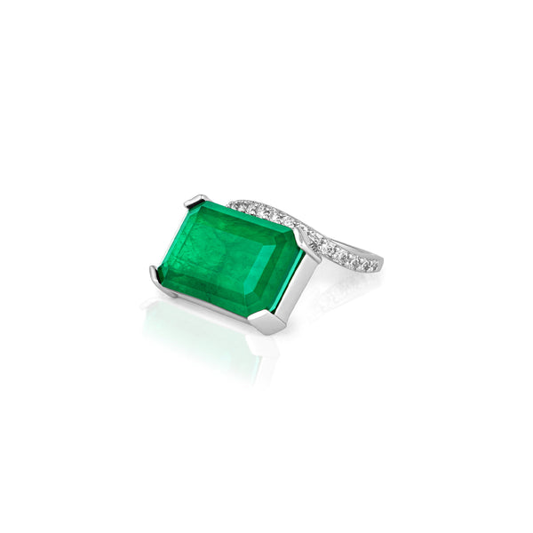 Isharya Radiant Emerald Cut Cocktail Ring Rings 5