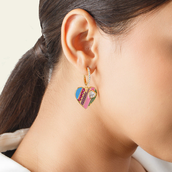 isharya Rainbow Heart Earrings Earrings
