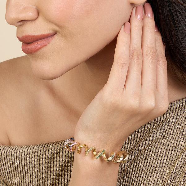 Isharya Rainbow Spiral Cuff Bracelet Bracelets XS
