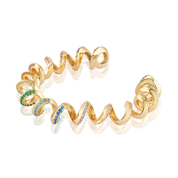 Isharya Rainbow Spiral Cuff Bracelet Bracelets XS
