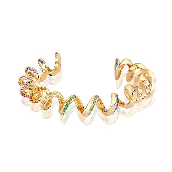 isharya Rainbow Spiral Cuff Bracelet Bracelets XS