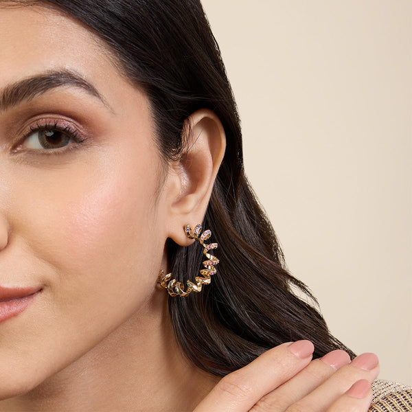 isharya Rainbow Spiral Hoops Earrings