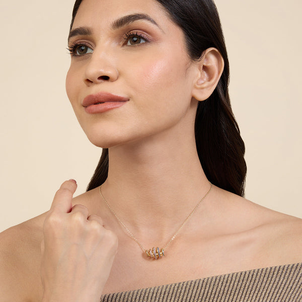 Isharya Rainbow Spiral Necklace Necklaces