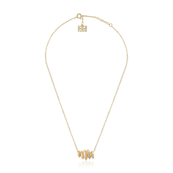 Isharya Rainbow Spiral Necklace Necklaces