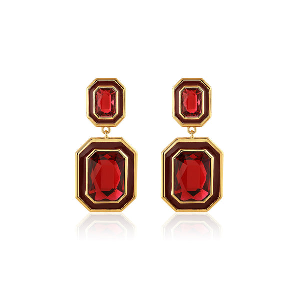 Isharya Red Party Girl Earrings Earrings